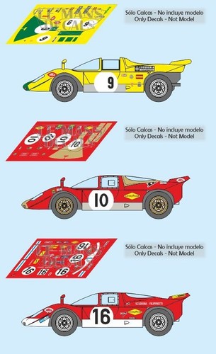 Decals ferrari 512s - 512s, mans