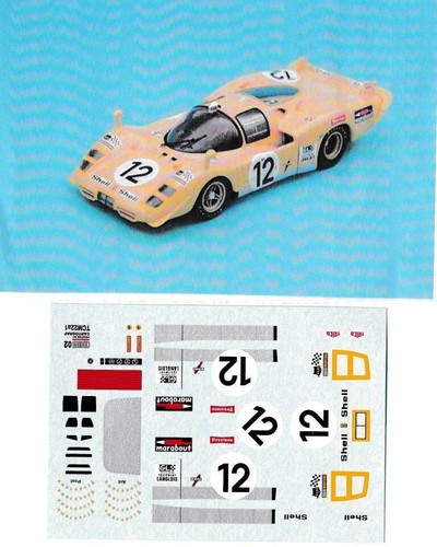 Decal ferrari 512s long - decal, 1/43